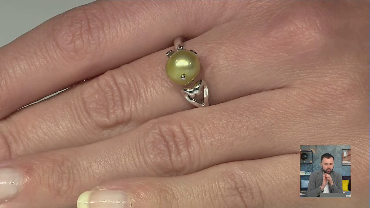 Video Anello in argento con Perla di Acqua Dolce (MONOSONO COLLECTION)