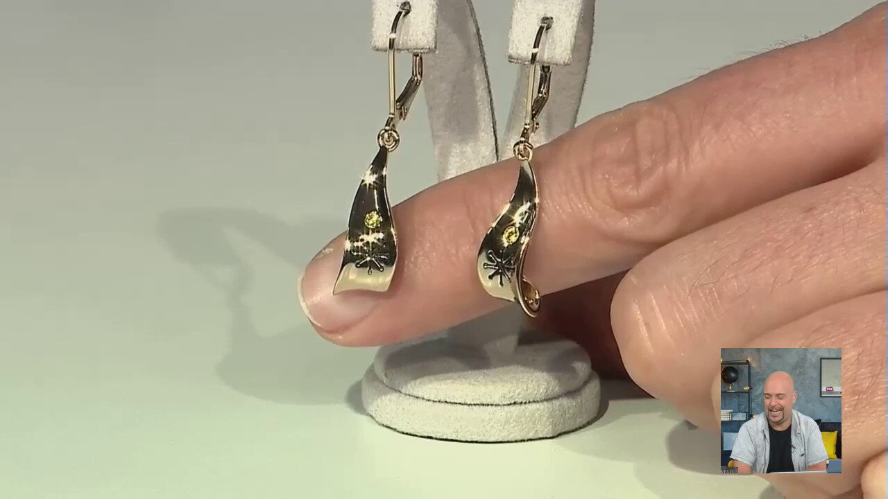 Video Orecchini in argento con Zaffiro Giallo (TPC)