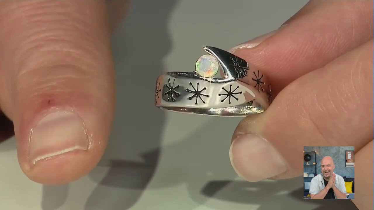 Video Anello in argento con Opale di Welo (TPC)