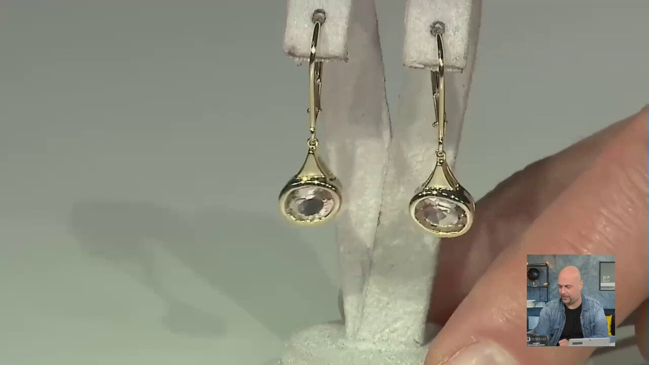 Video Orecchini in oro con Morganite del Madagascar (KM by Juwelo)