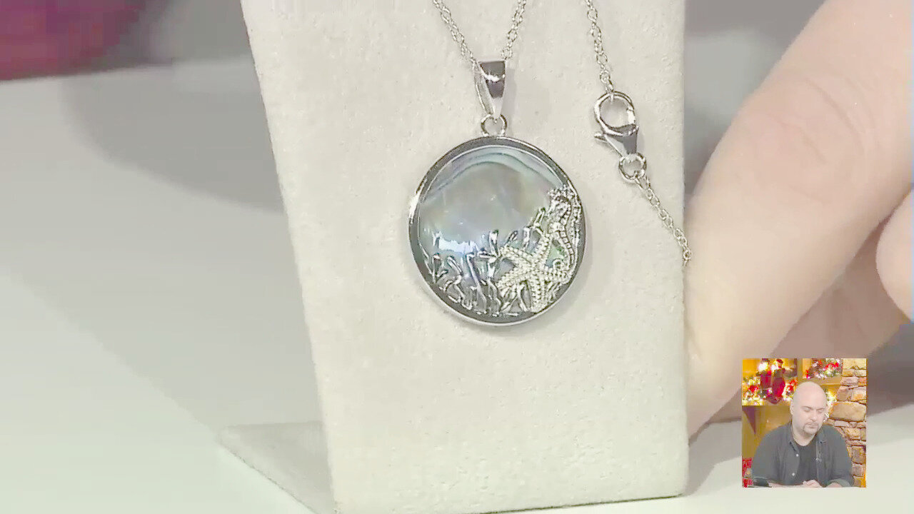 Video Collana in argento con Conchiglia Abalone