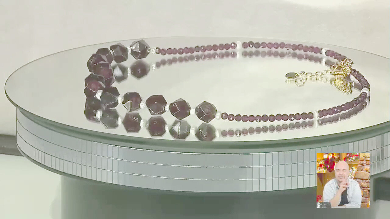 Video Collana in argento con Granato d’India
