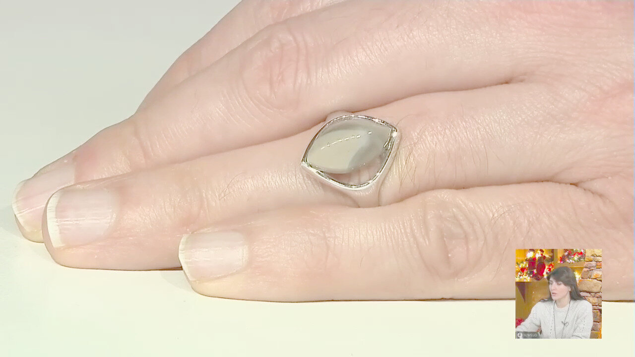 Video Anello in argento con Pietra Focaia (dagen)