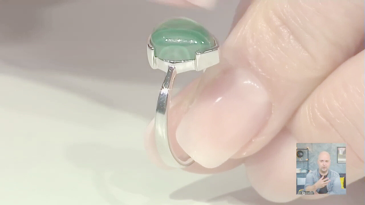 Video Anello in argento con Malachite