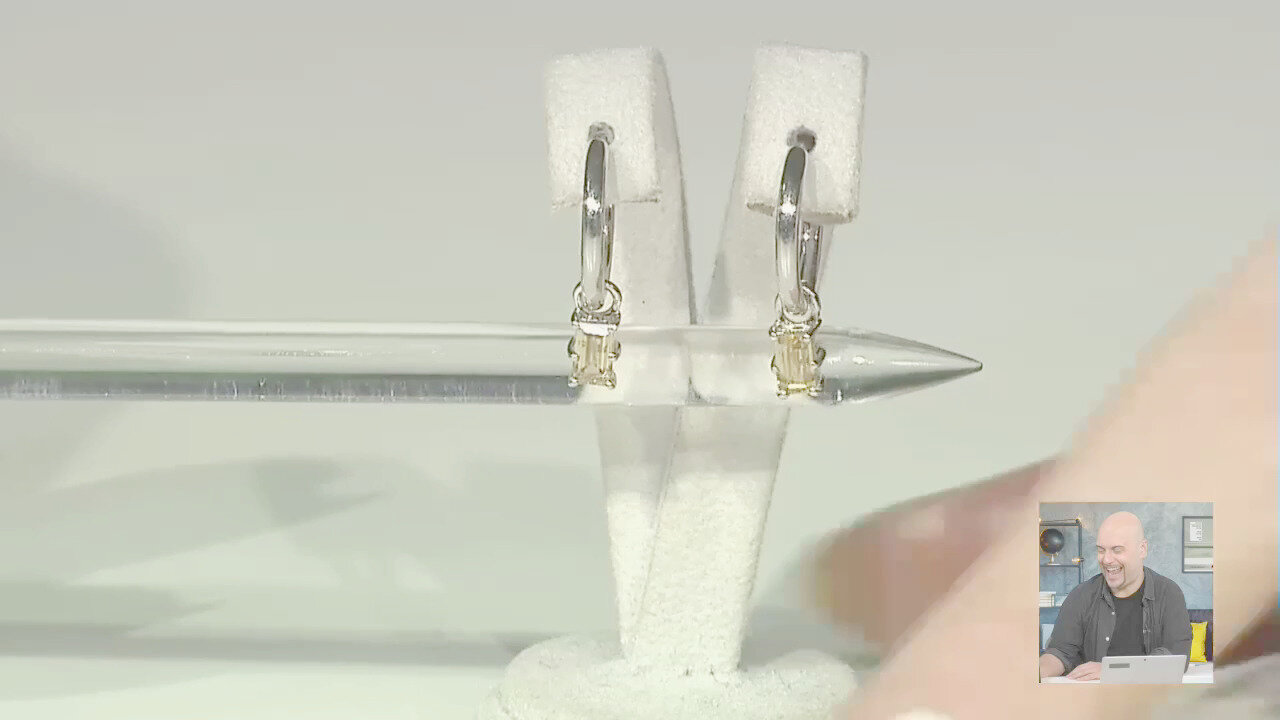 Video Orecchini in argento con Zircone Giallo
