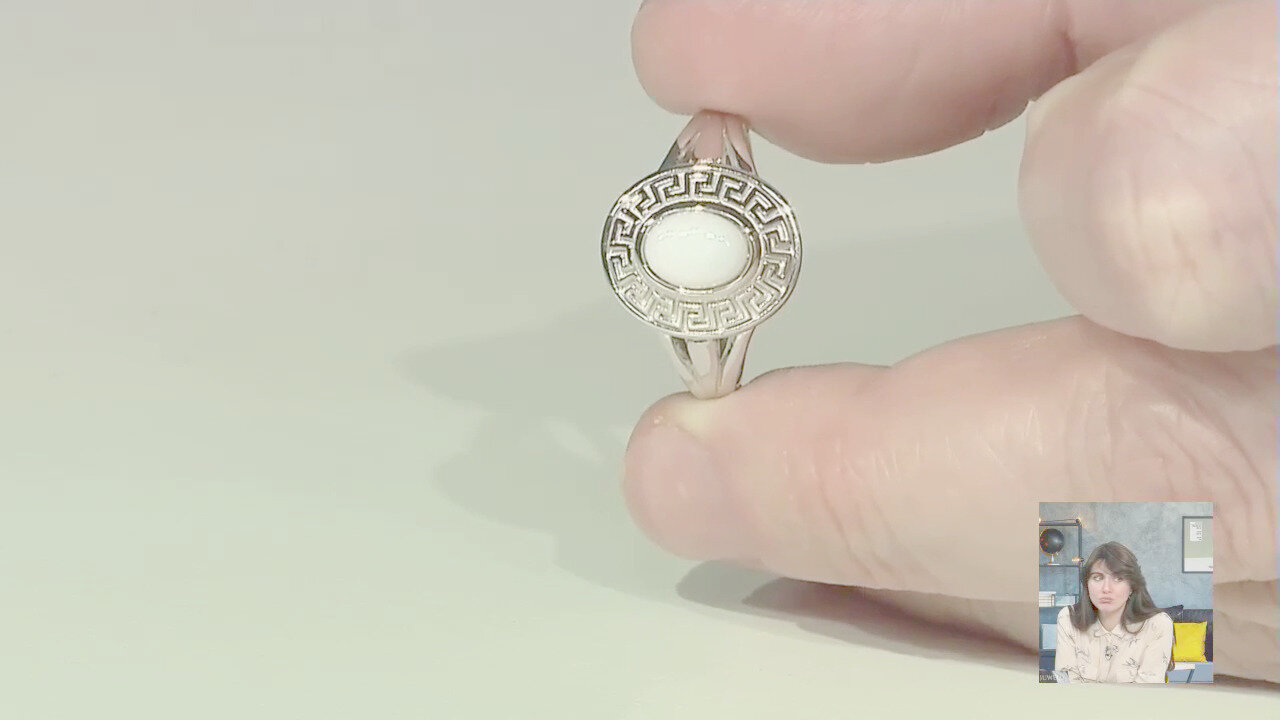 Video Anello in argento con Opale Bianco