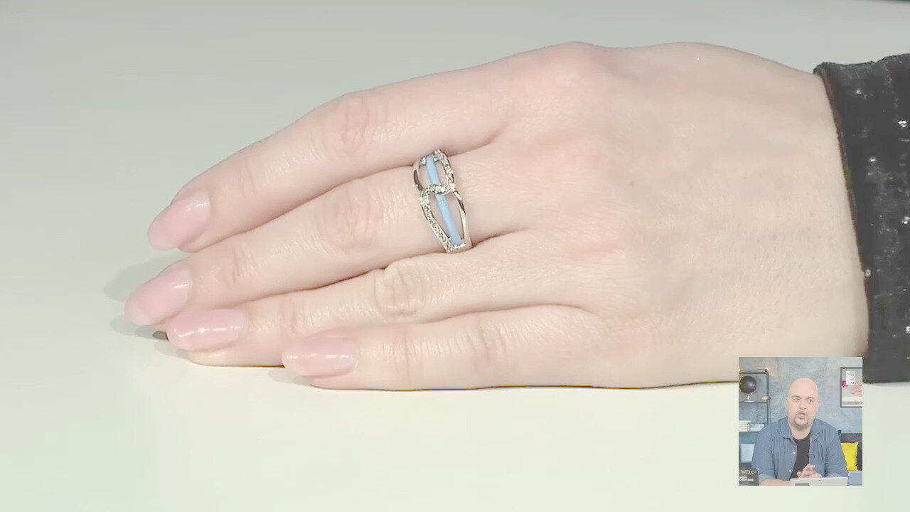 Video Anello in argento con Diamante I3 (J)