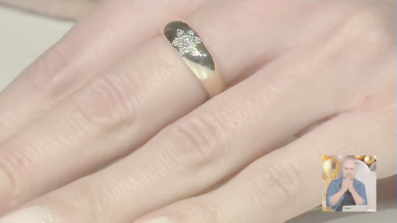 Video Anello in oro con Diamante SI1 (G) (Annette)