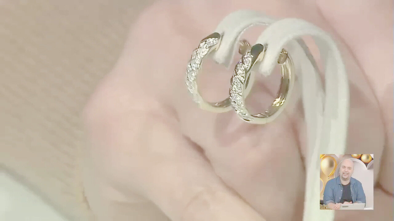 Video Orecchini in oro con Diamante SI1 (G) (Annette)