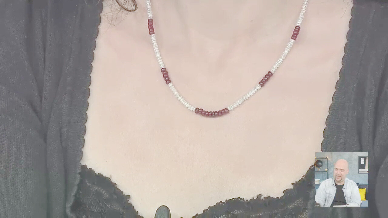 Video Collana in argento con Rubino