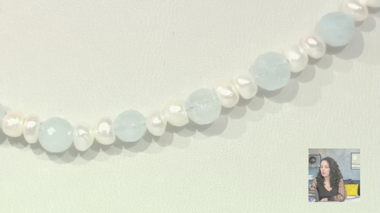 Video Collana in argento con Acquamarina