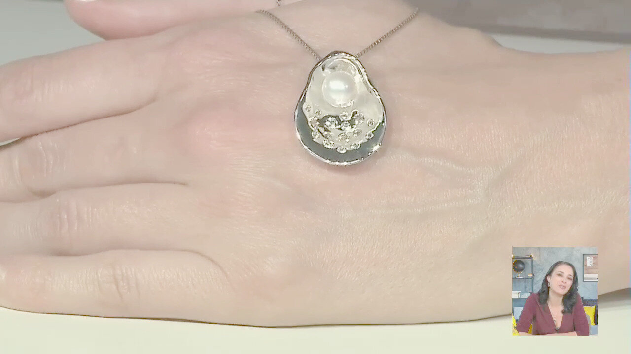 Video Ciondolo in argento con Perla di Acqua Dolce