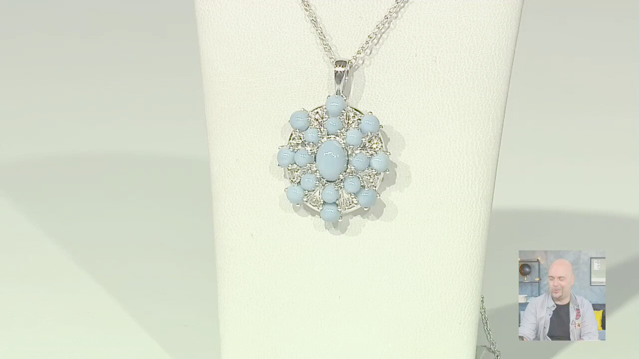 Video Collana in argento con Opale Blu