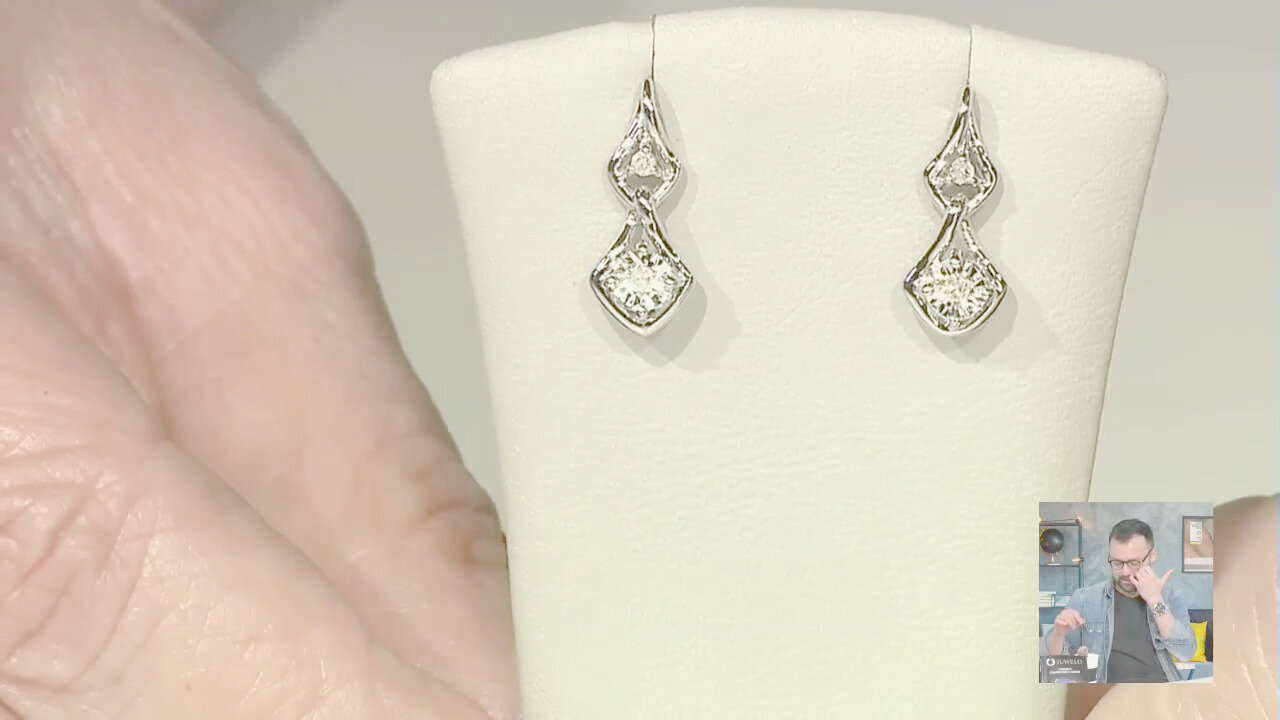 Video Orecchini in argento con Diamante I2 (H)