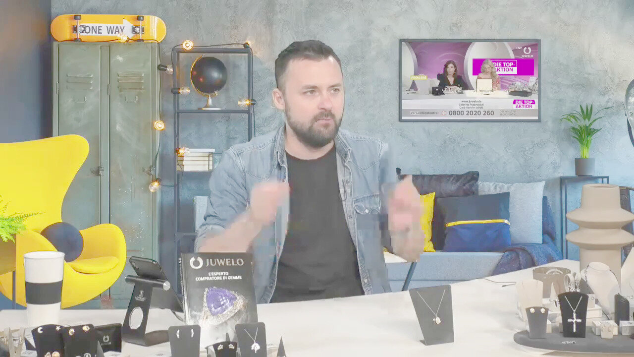 Video Bracciale in argento con Topazio Bianco