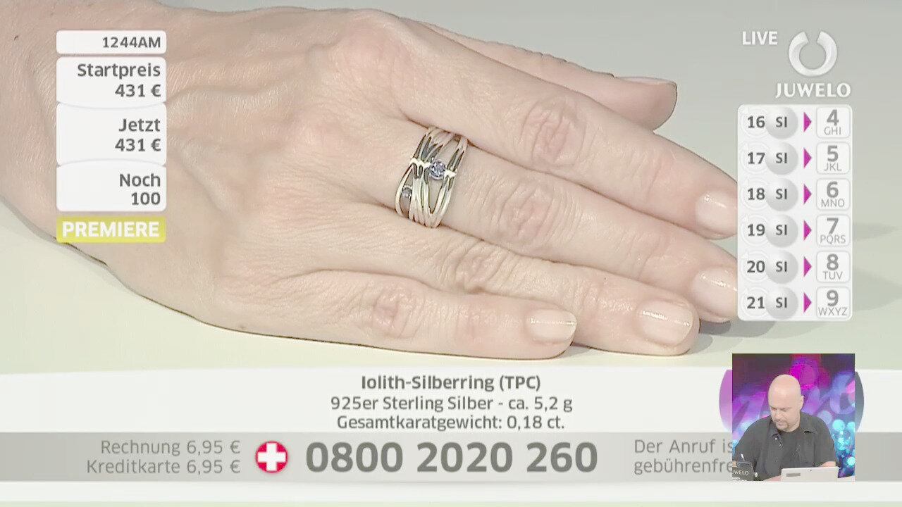 Video Anello in argento con Iolite (TPC)