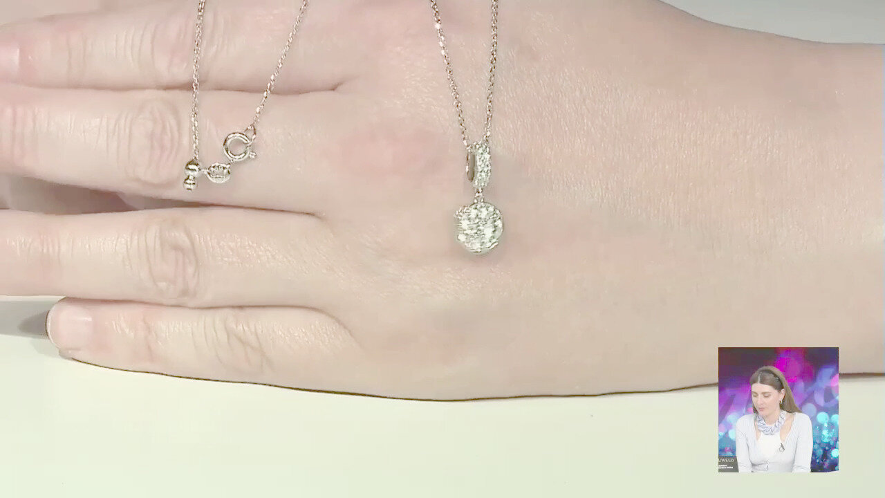Video Collana in argento con Zircone (Adela Silber)