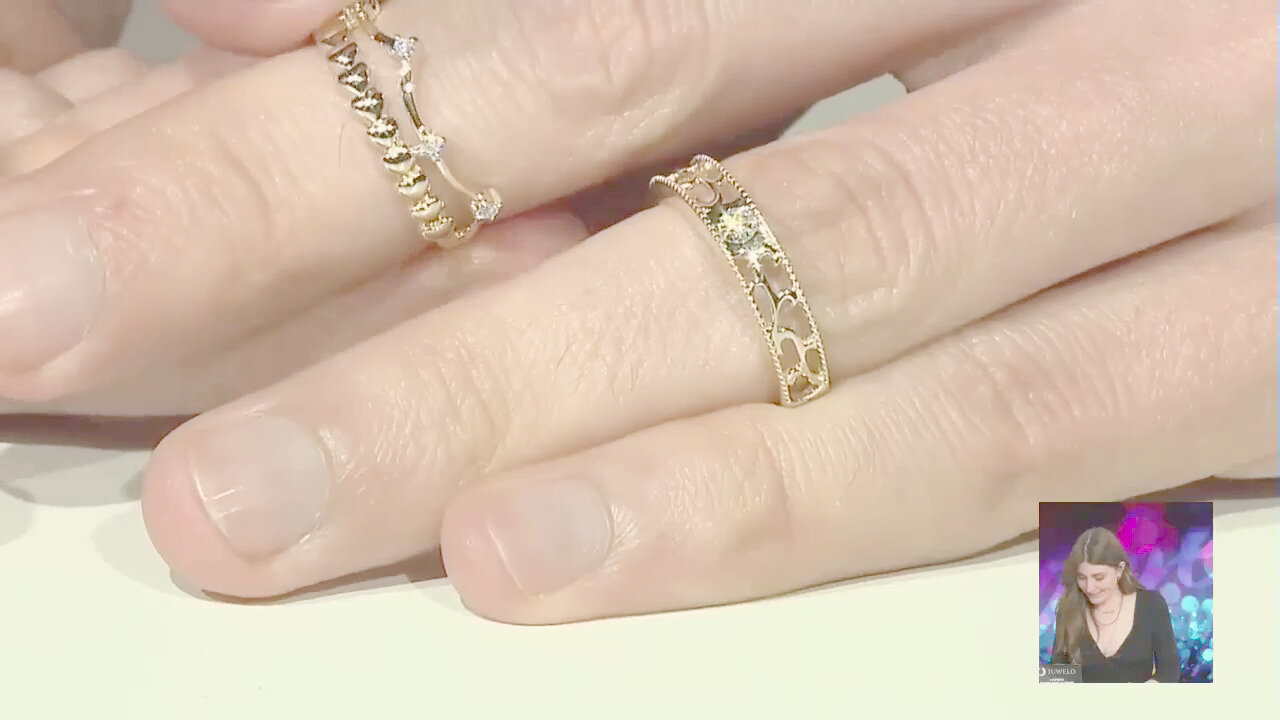 Video Anello in oro con Diamante SI1 (G) (Annette)