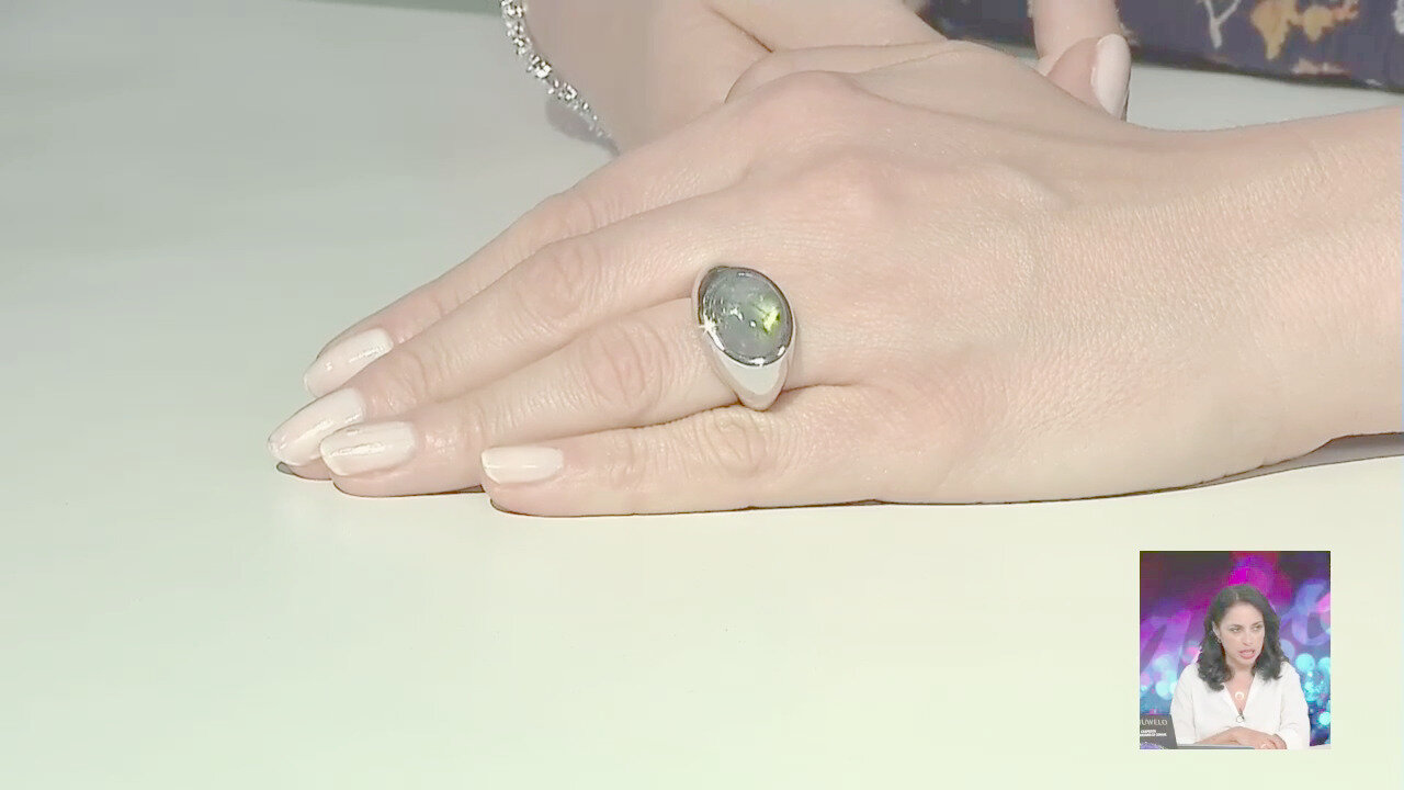 Video Anello in argento con Labradorite