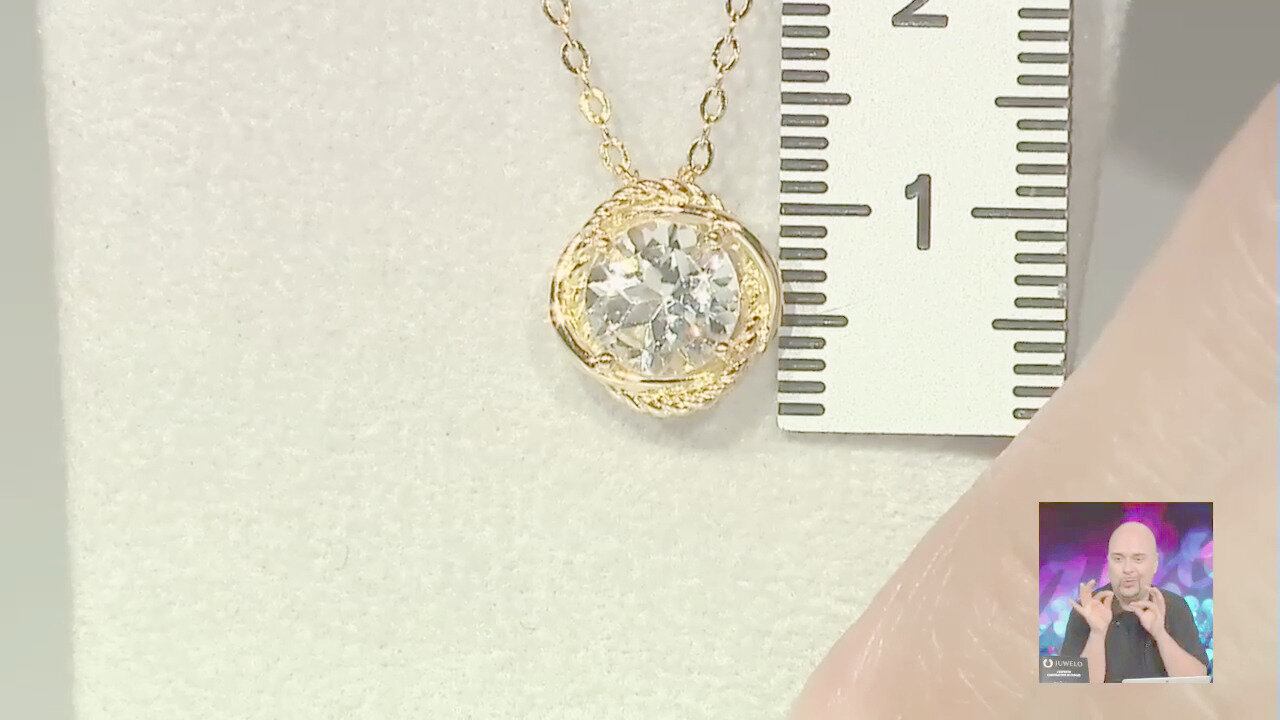 Video Collana in argento con Topazio Bianco (Adela Silber)