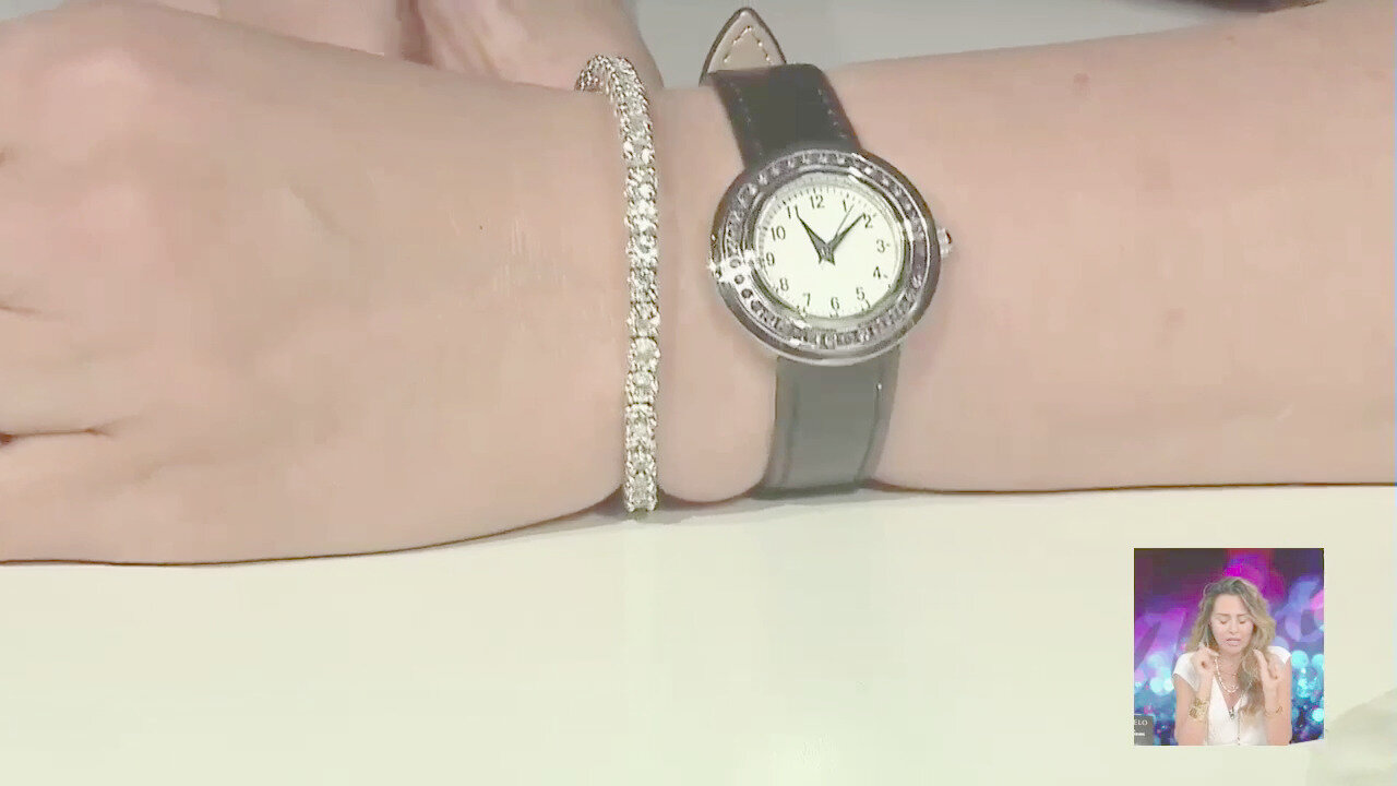 Video Bracciale in argento con Topazio Bianco