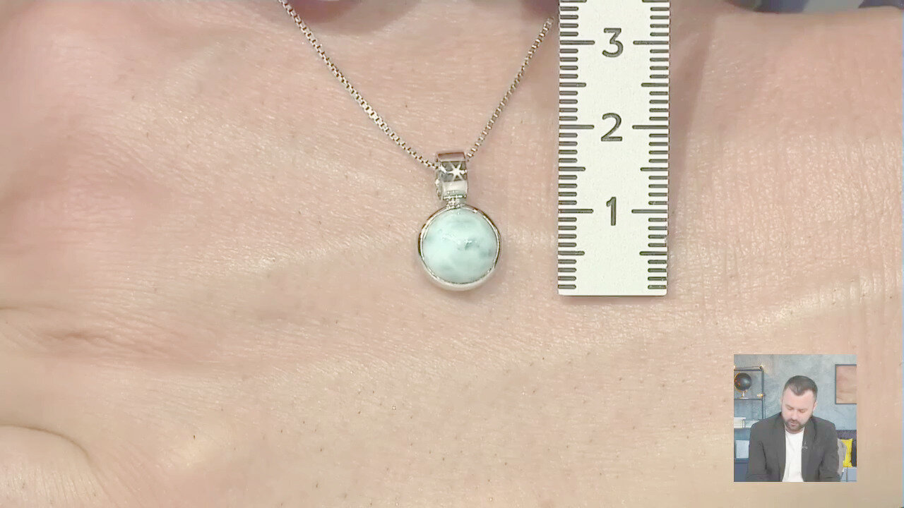 Video Ciondolo in argento con Larimar