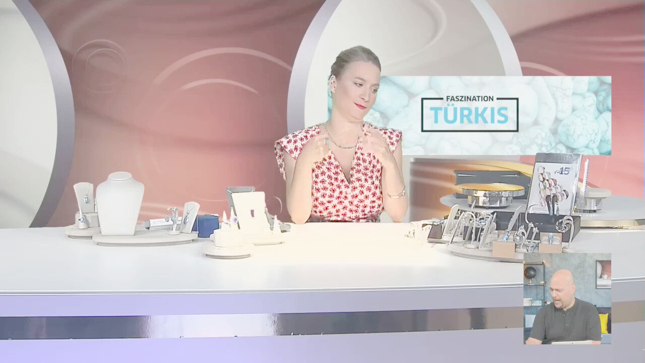 Video Collana in argento con Turchese Ramato Blu (Faszination Türkis)