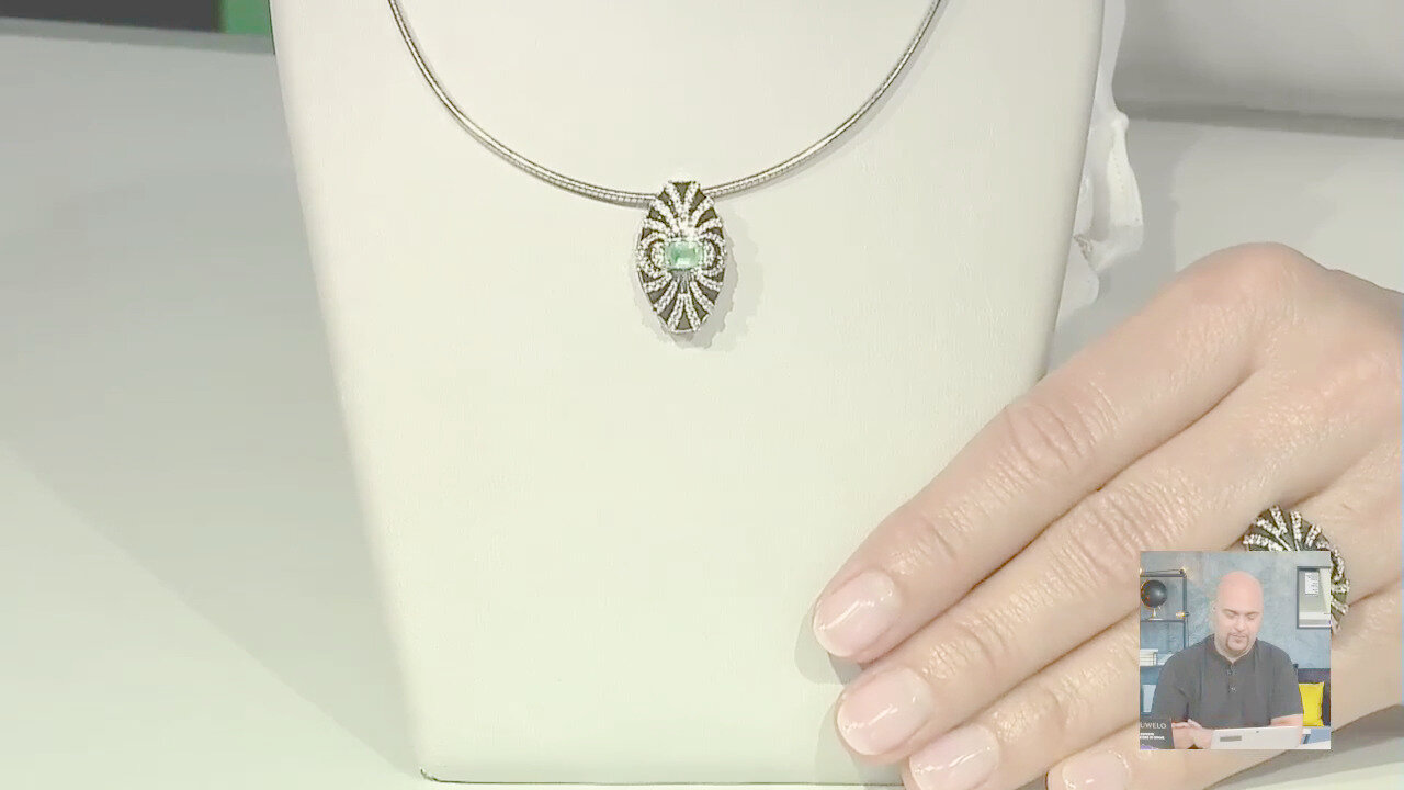 Video Ciondolo in argento con Smeraldo Colombiano (SAELOCANA)