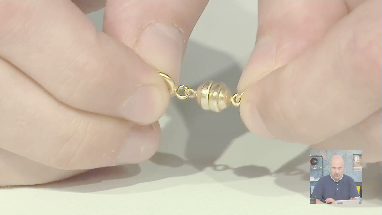 Video Chiusura magnetica in oro giallo - 2,5 cm  - 1,76 g