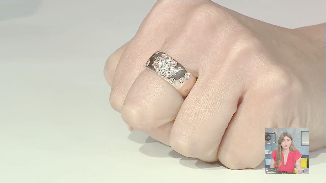 Video Anello in argento con Topazio Bianco (Adela Silber)