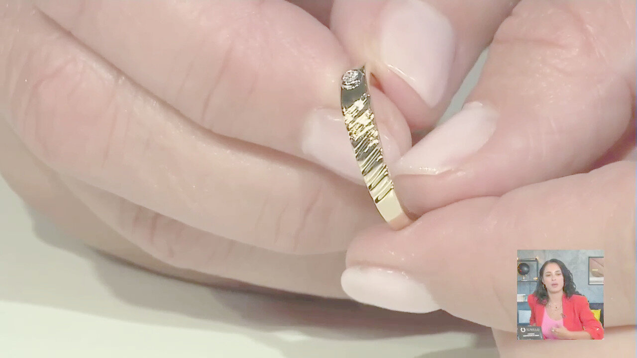 Video Anello in oro con Diamante SI1 (H)