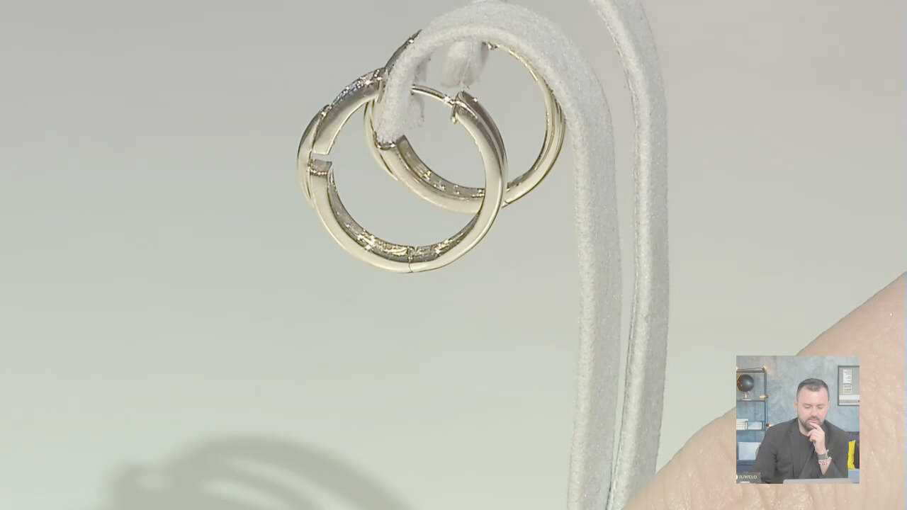 Video Orecchini in oro con Diamante SI1 (G) (Annette)