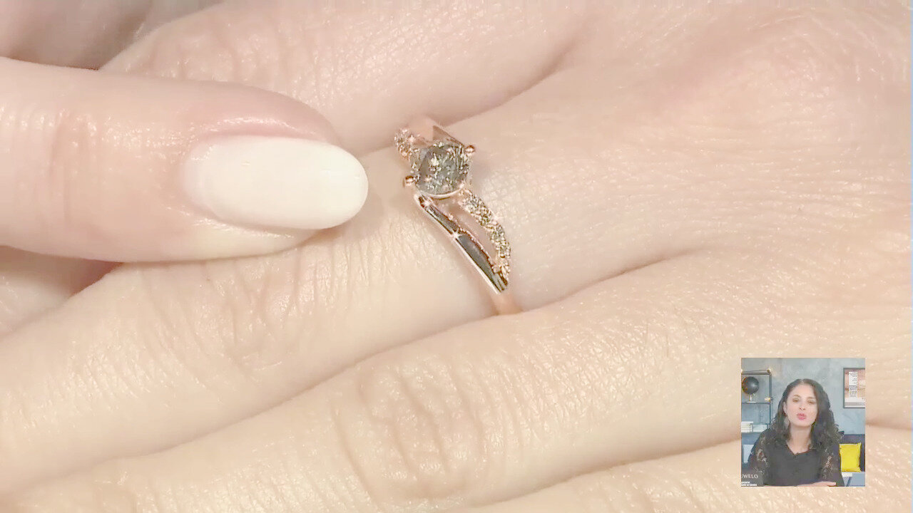 Video Anello in oro con Diamante Rose de France VS1 di Argyle (Annette)