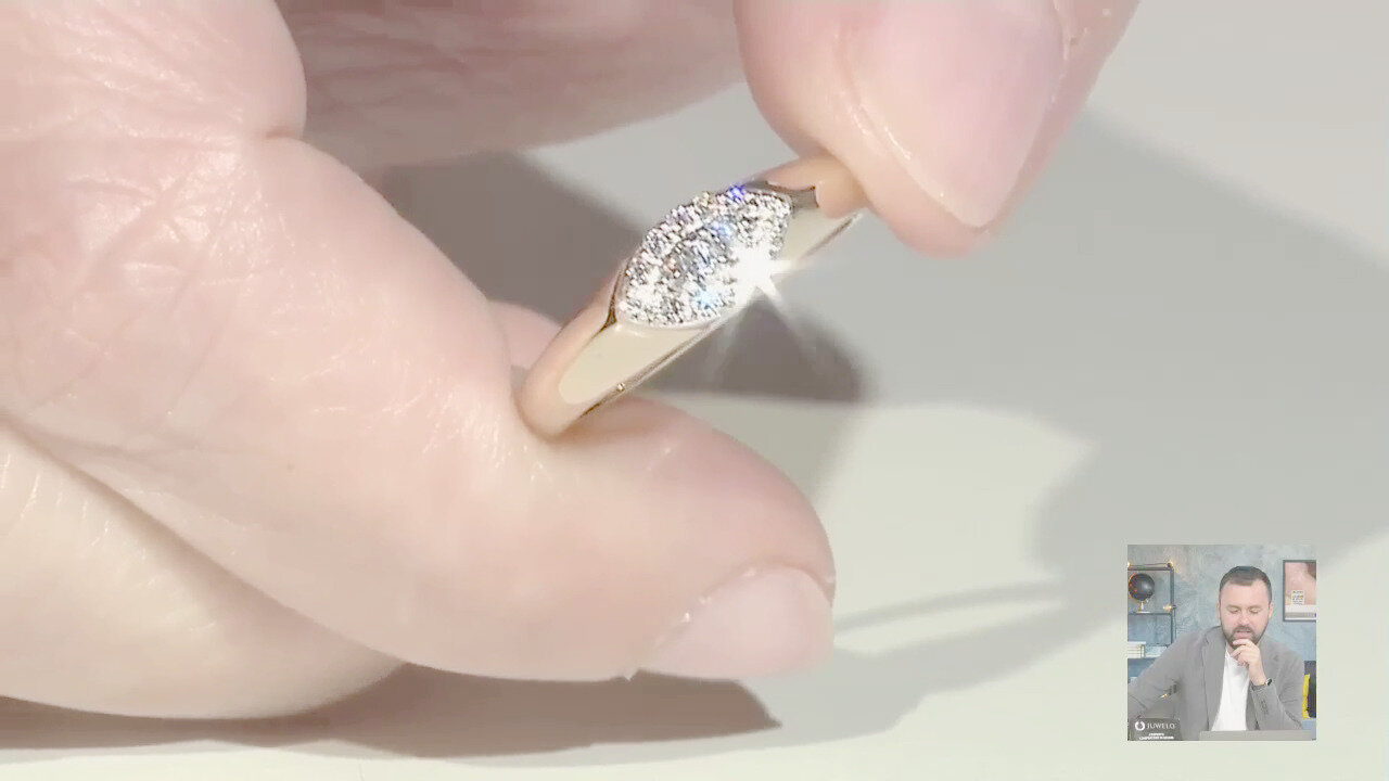 Video Anello in oro con Diamante IF (D) (Annette)