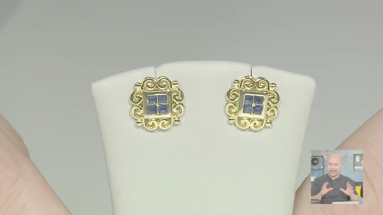 Video Orecchini in argento con Zaffiro Blu (Dallas Prince Designs)