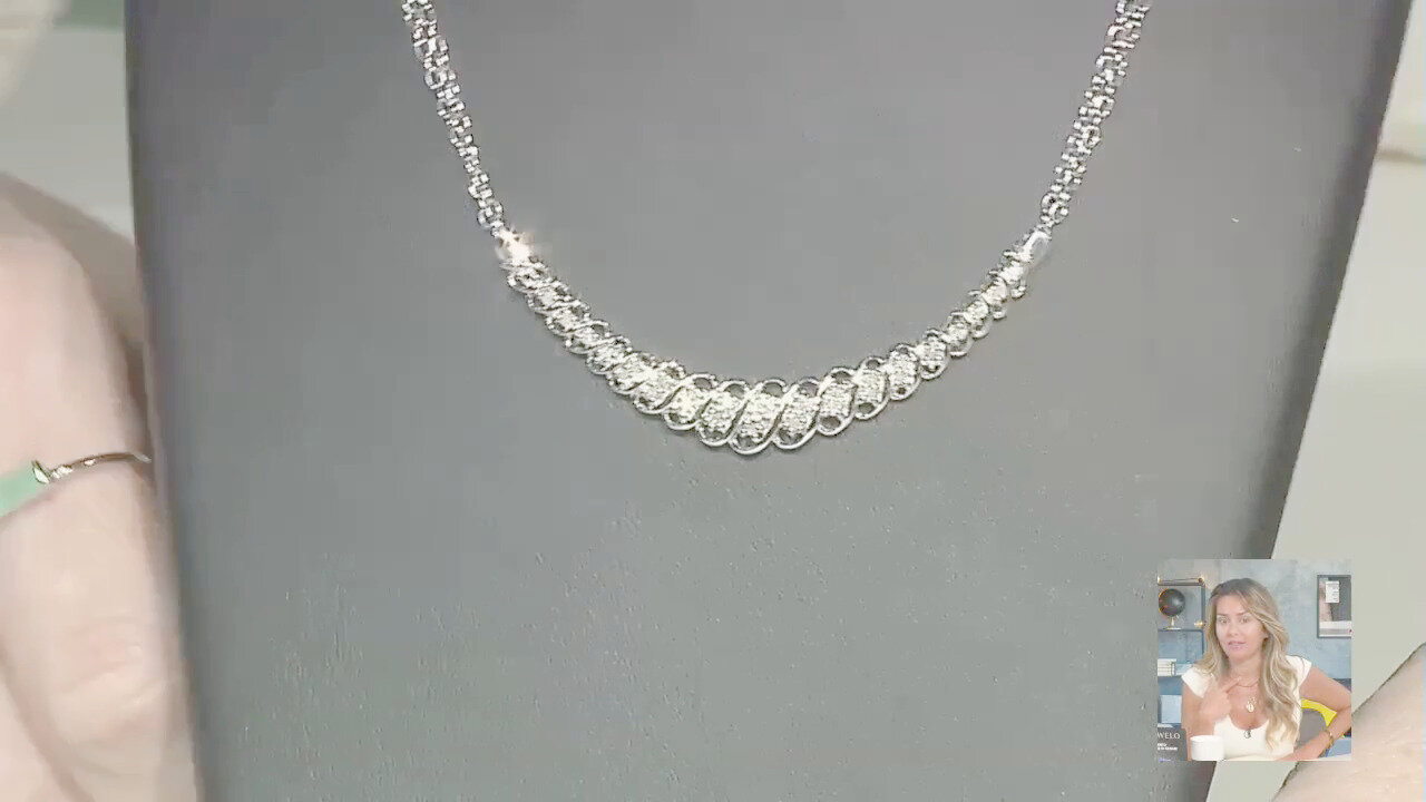 Video Collana in argento con Diamante I2 (I)