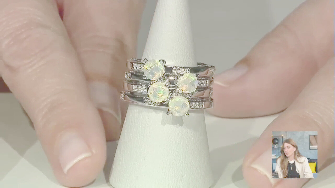 Video Anello in argento con Opale di Welo