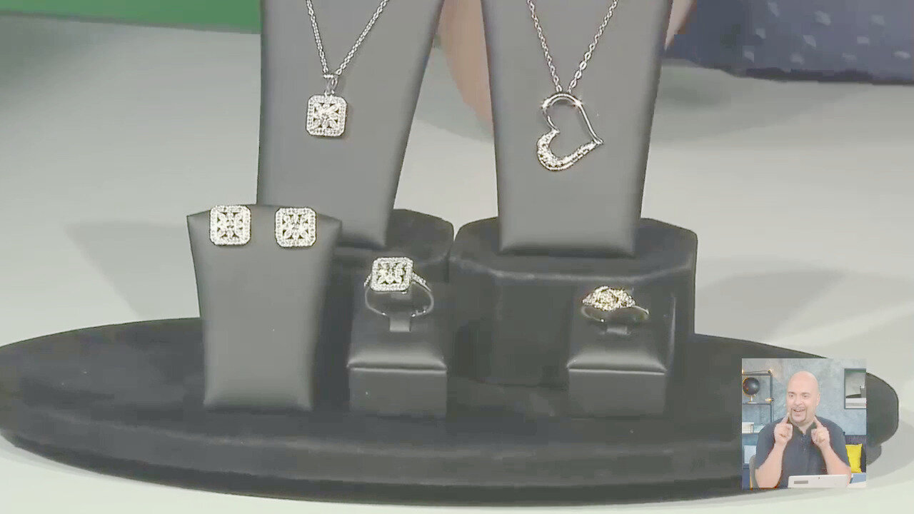 Video Orecchini in argento con Diamante I2 (J)