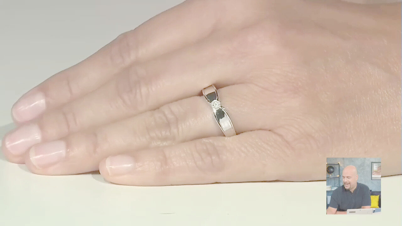 Video Anello in argento con Diamante I3 (J)