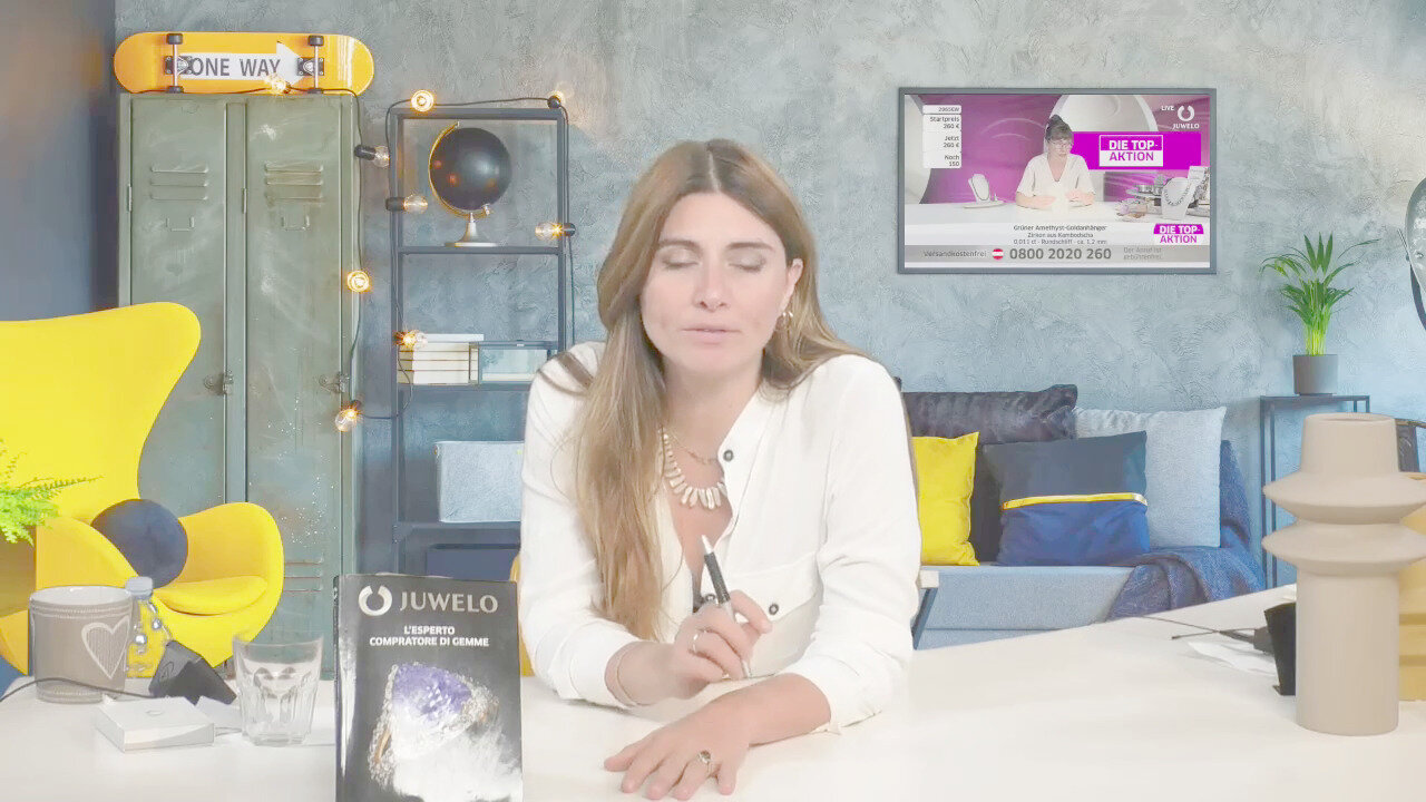 Video Ciondolo in oro con Ametista Verde