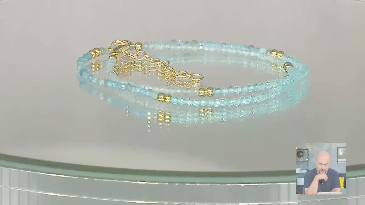 Video Collana in argento con Apatite Blu Neon