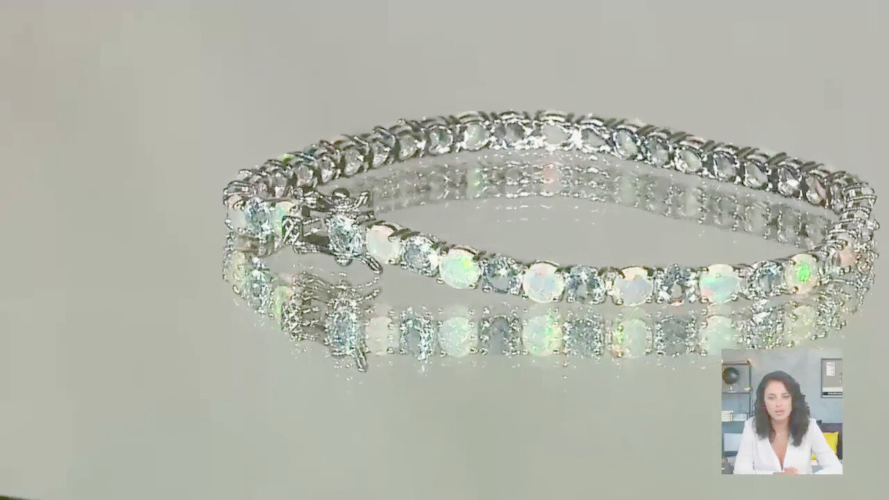 Video Bracciale in argento con Topazio Blu Cielo