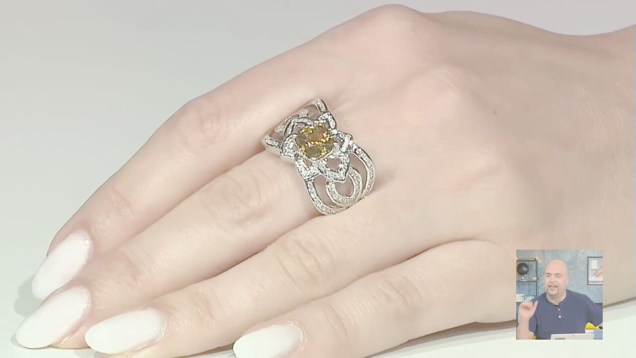Video Anello in argento con Zircone Giallo (de Melo)
