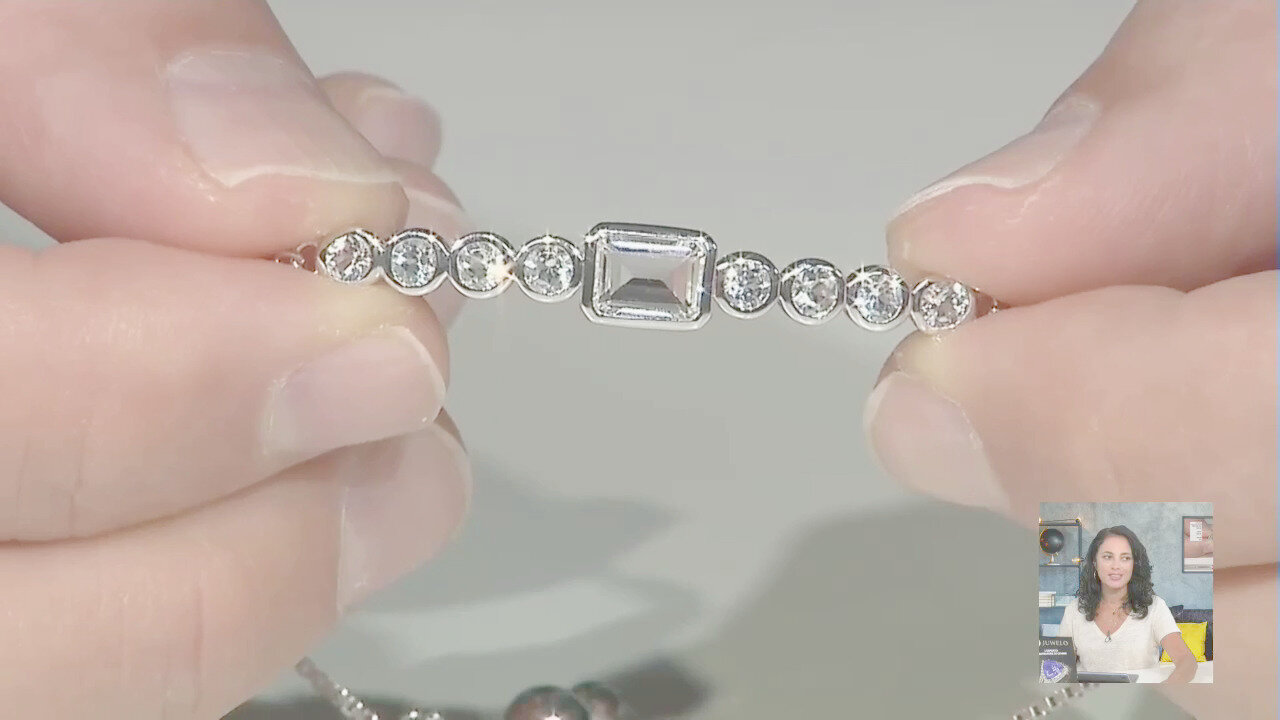 Video Bracciale in argento con Topazio Bianco