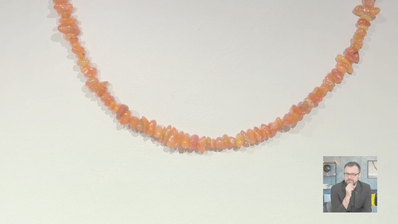 Video Collana in argento con Opale Arancione d'Etiopia