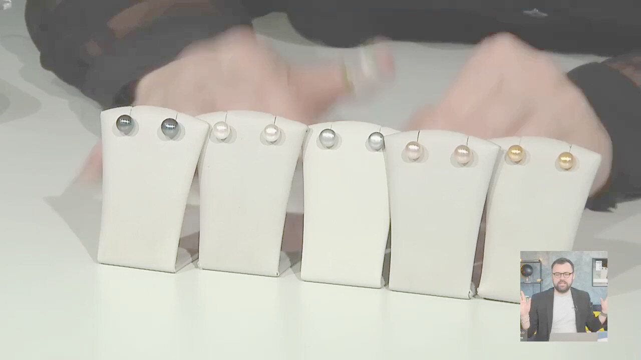 Video Set Orecchini in argento con Perla di Acqua Dolce