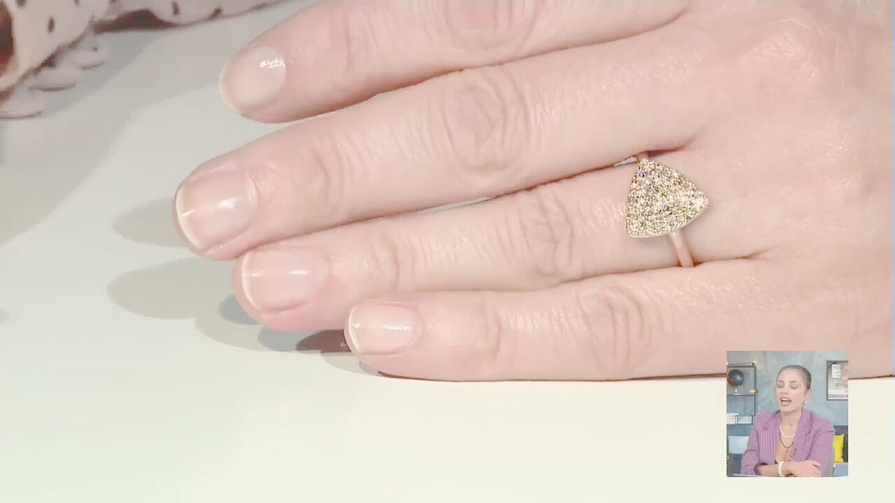 Video Anello in oro con Diamante Rose de France SI1 di Argyle (Annette)
