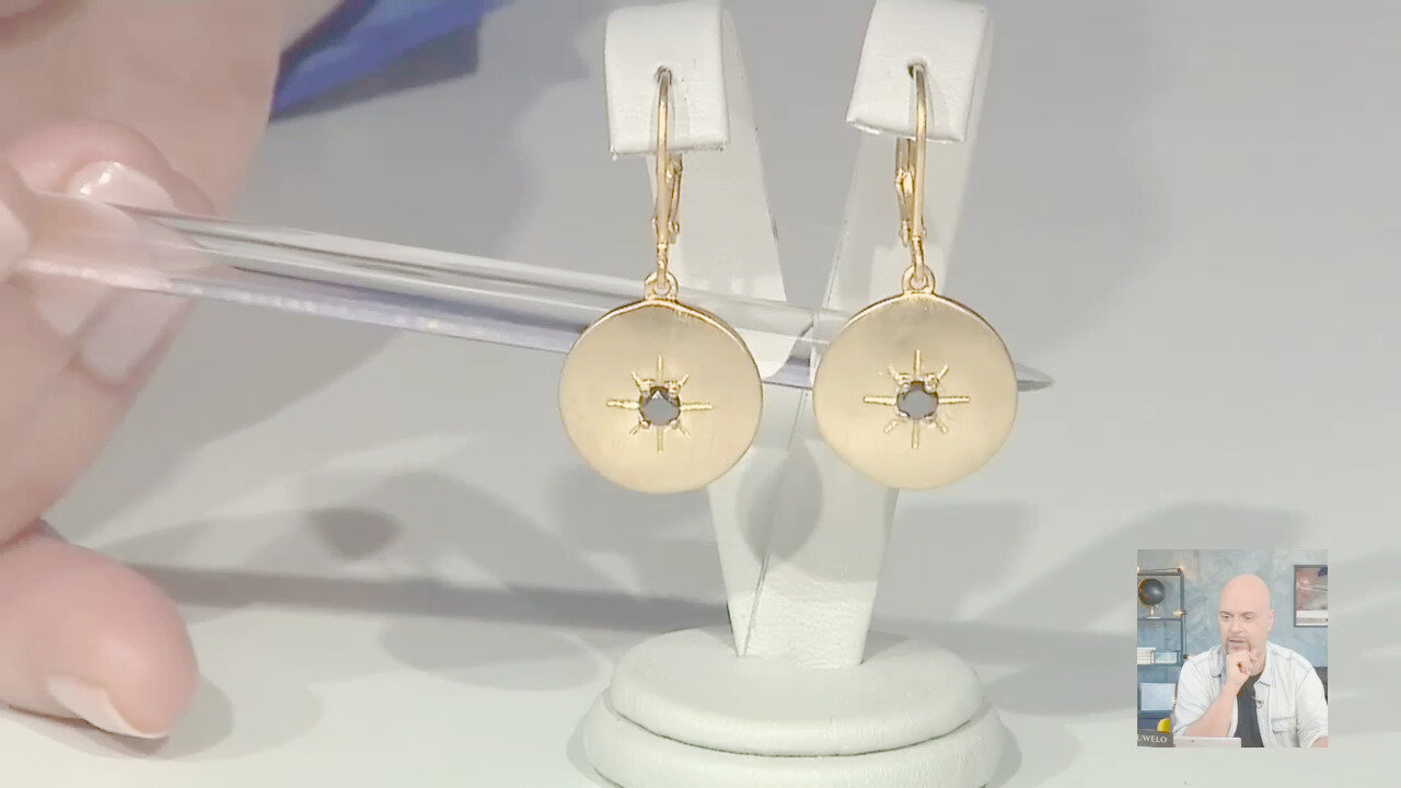 Video Orecchini in ottone con Diamante Nero (Juwelo Style)