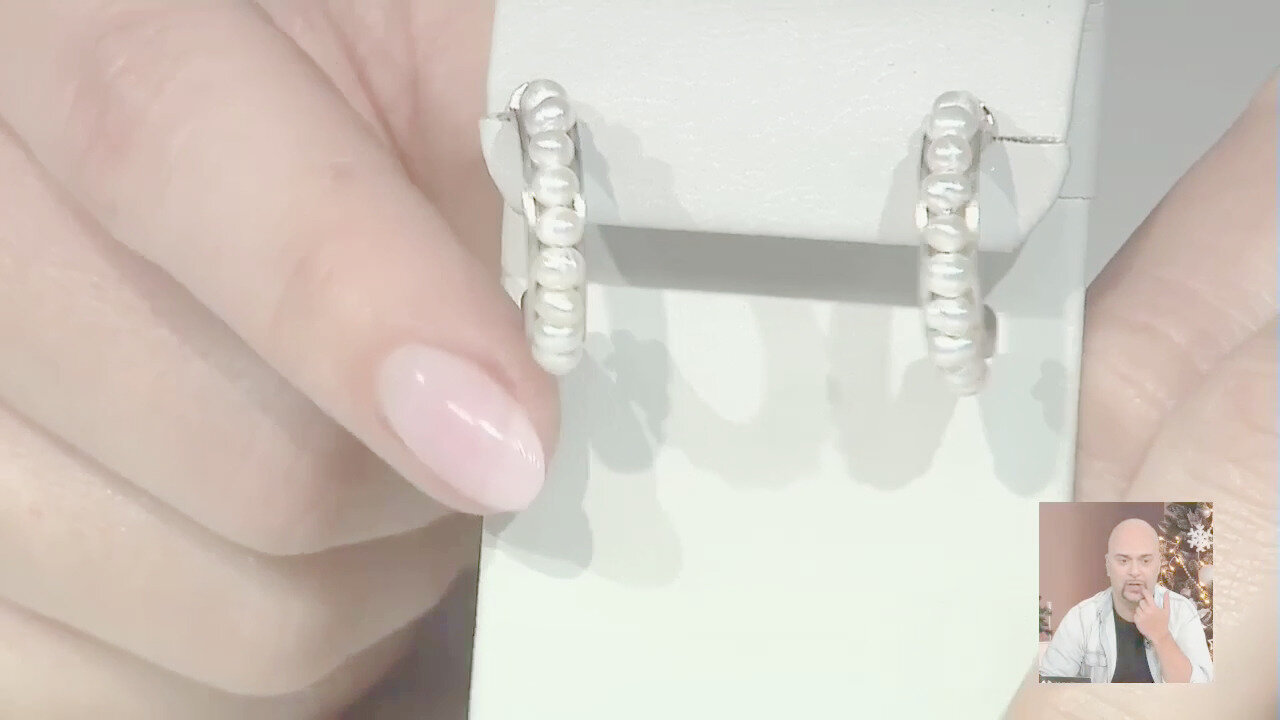 Video Orecchini in argento con Perla di Acqua Dolce (Joias do Paraíso)