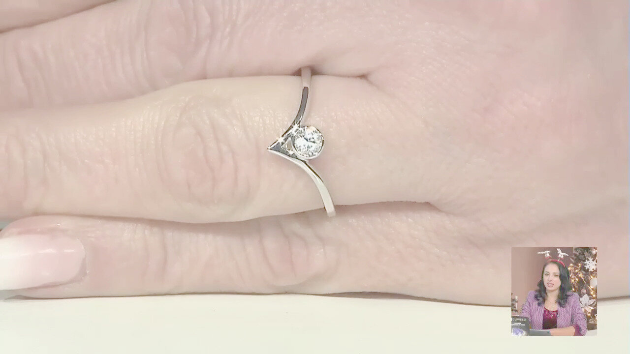 Video Anello in argento con Zircone